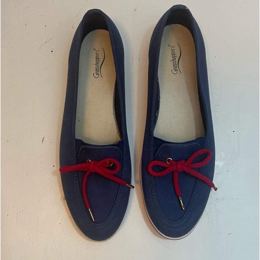 Grasshoppers Navy Slide On Loafer Sneakers - Size 9S